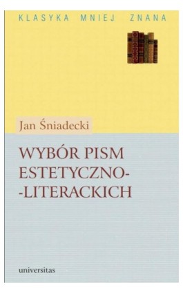 Wybór pism estetyczno-literackich - Jan Śniadecki - Ebook - 978-83-242-1145-6