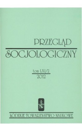 Przegląd Socjologiczny t. 61 z. 2/2012 - Praca zbiorowa - Ebook