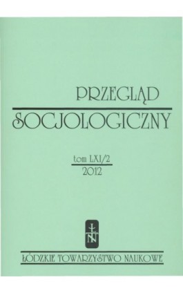 Przegląd Socjologiczny t. 61 z. 2/2012 - Praca zbiorowa - Ebook