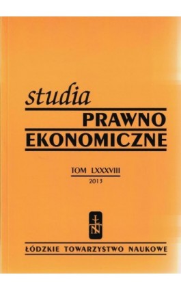 Studia Prawno-Ekonomiczne t. 88/2013 - Praca zbiorowa - Ebook