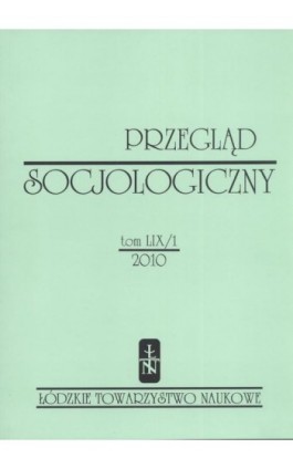 Przegląd Socjologiczny t. 59 z. 1/2010 - Praca zbiorowa - Ebook