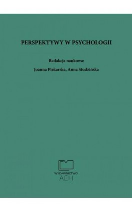 Perspektywy w psychologii - Ebook - 978-83-66552-38-8