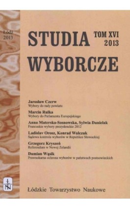 Studia Wyborcze t. 16 - Praca zbiorowa - Ebook