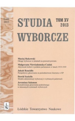 Studia Wyborcze t. 15 - Praca zbiorowa - Ebook