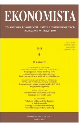 Ekonomista 2011 nr 4 - Praca zbiorowa - Ebook