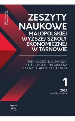 Zeszyty Naukowe Małopolskiej Wyższej Szkoły Ekonomicznej w Tarnowie 1/2021 - Ebook