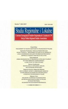 Studia Regionalne i Lokalne nr 1(83)/2021 - Paweł Kliber - Ebook