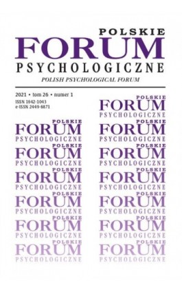 Polskie Forum Psychologiczne, tom 26 numer 1 - Ebook
