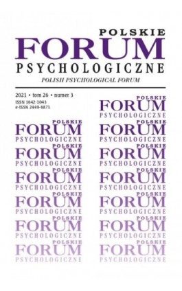 Polskie Forum Psychologiczne, tom 26 numer 3 - Ebook