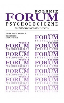 Polskie Forum Psychologiczne, tom 25 numer 3 - Ebook