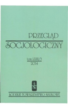 Przegląd Socjologiczny t. 63 z. 3/2014 - Praca zbiorowa - Ebook