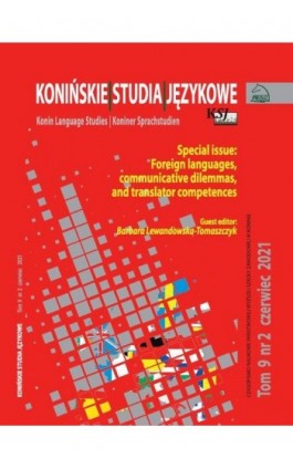 Konińskie Studia Językowe Tom 9 Nr 2 2021 - Ebook