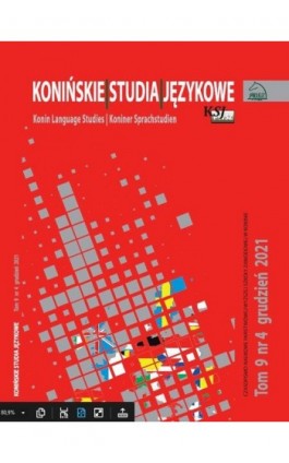 Konińskie Studia Językowe Tom 9 Nr 4 2021 - Ebook