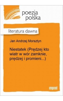 Niestatek - Jan Andrzej Morsztyn - Ebook - 978-83-270-2091-8