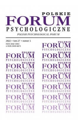 Polskie Forum Psychologiczne, tom 27 numer 1 - Ebook