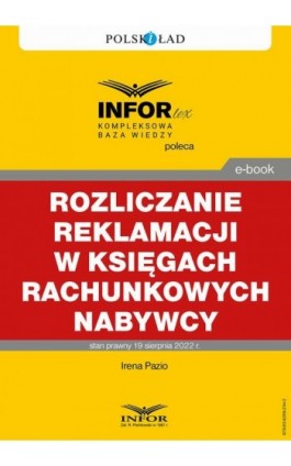 Rozliczanie reklamacji w księgach rachunkowych nabywcy - Irena Pazio - Ebook - 978-83-8268-234-2