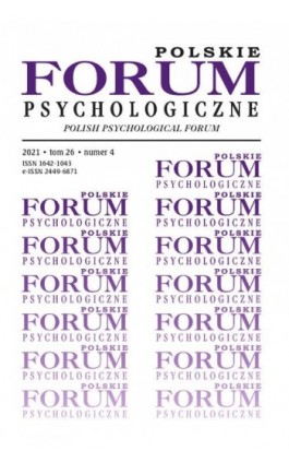 Polskie Forum Psychologiczne, tom 26 numer 4 - Hanna Liberska - Ebook
