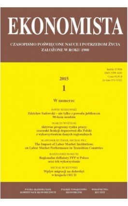 Ekonomista 2015 nr 1 - Praca zbiorowa - Ebook