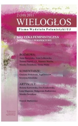 Wielogłos. Pismo Wydziału Polonistyki UJ 2 (10) 2011 - Ebook