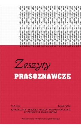 Zeszyty Prasoznawcze Nr 4 (212) 2012 - Ebook