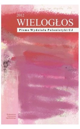 WIELOGŁOS.  Pismo Wydziału Polonistyki UJ 1 (11) 2012 - Ebook