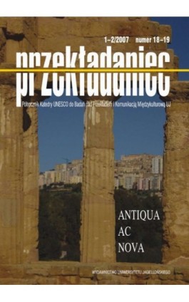 Antiqua ac nova. Przekładaniec nr 18-19 - Ebook - 978-83-233-2505-5
