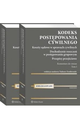 Kodeks postępowania cywilnego. Komentarz do zmian 2019. Tom I i II - Henryk Pietrzkowski - Ebook - 978-83-8187-354-3