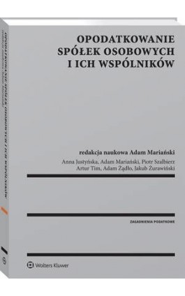 Opodatkowanie spółek osobowych i ich wspólników - Adam Mariański - Ebook - 978-83-8160-074-3