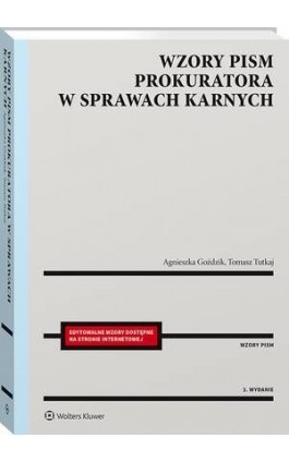 Wzory pism prokuratora w sprawach karnych - Agnieszka Goździk - Ebook - 978-83-8246-638-6