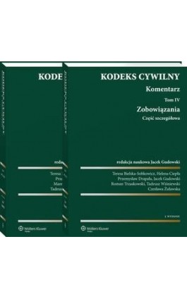 Kodeks cywilny. Komentarz. Tom 4 i 5. Zobowiązania. Część szczegółowa - Roman Trzaskowski - Ebook - 978-83-8107-573-2