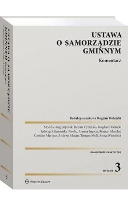 Ustawa o samorządzie gminnym. Komentarz - Bogdan Dolnicki - Ebook - 978-83-8246-050-6