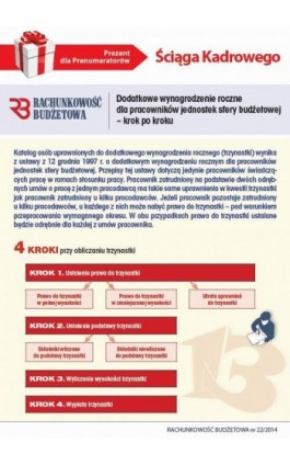 Ściąga Kadrowego - Dodatkowe wynagrodzenie roczne dla pracowników jednostek sfery budżetowej - Infor Pl - Ebook - 978-83-7440-585-0