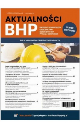 Aktualności BHP – Numer specjalny: BHP w najnowszym orzecznictwie sądowym - Praca zbiorowa - Ebook