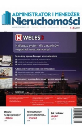 Administrator i Menedżer Nieruchomości 1-2/2019 - Praca zbiorowa - Ebook