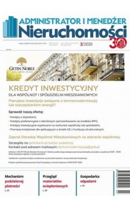 Administrator i Menedżer Nieruchomości 9/2018 - Praca zbiorowa - Ebook