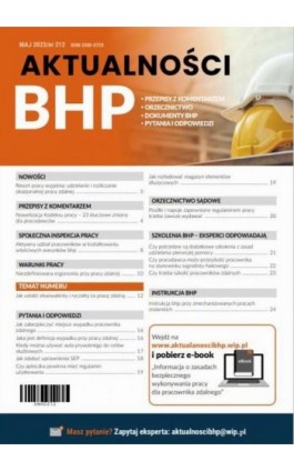 Aktualności BHP – maj 2023/212 - Praca zbiorowa - Ebook