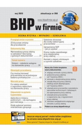 „BHP w firmie” maj 2023 - Praca zbiorowa - Ebook - 978-83-8344-150-4