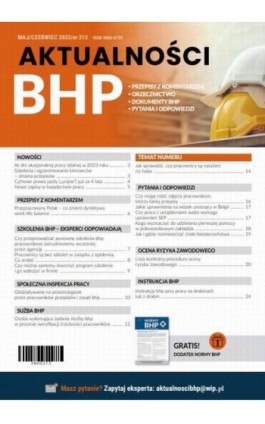 Aktualności BHP - MAJ/CZERWIEC 2023/213 - Praca zbiorowa - Ebook