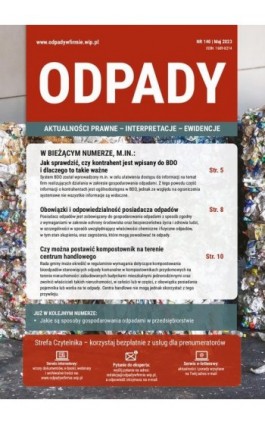 ODPADY nr 140 - Praca zbiorowa - Ebook