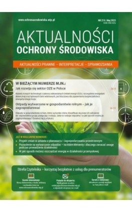 AKTUALNOŚCI OCHRONY ŚRODOWISKA nr 215 - Praca zbiorowa - Ebook