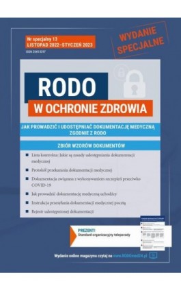 Numer specjalny magazynu „RODO w Ochronie Zdrowia”, nr. 13 - Praca zbiorowa - Ebook