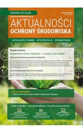 AKTUALNOŚCI OCHRONY ŚRODOWISKA nr 107 (specjalny) - Praca zbiorowa - Ebook