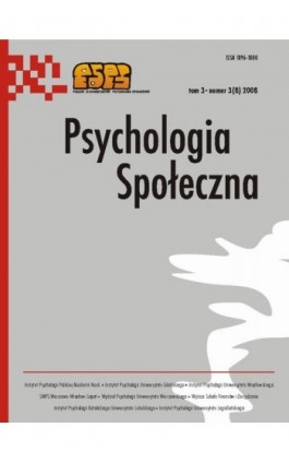 Psychologia Społeczna nr 3(8)/2008 - Ebook