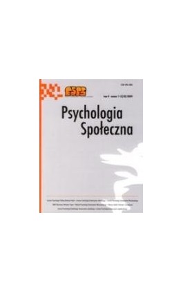 Psychologia Społeczna nr 1-2(10)/2009 - Ebook