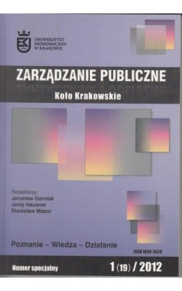 Zarządzanie Publiczne nr 1(19)/2012 - Stanisław Mazur - Ebook