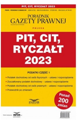 PIT, CIT, Ryczałt 2023 - Praca zbiorowa - Ebook - 978-83-8268-265-6