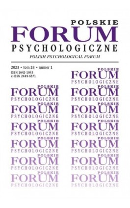 Polskie Forum Psychologiczne tom 28 numer 1 - Ebook
