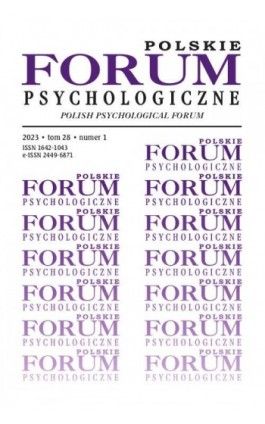 Polskie Forum Psychologiczne, tom 28 numer 1 - Ebook