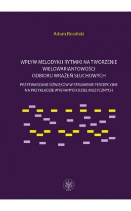 Wpływ melodyki i rytmiki na tworzenie wielowariantowości odbioru wrażeń słuchowych - Adam Rosiński - Ebook - 978-83-235-6275-7