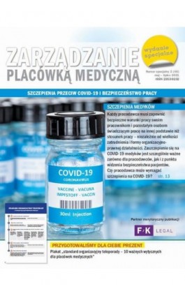 Zarządzanie placówką medyczną - Szczepienia przeciw COVID-19 i bezpieczeństwo pracy - Praca zbiorowa - Ebook